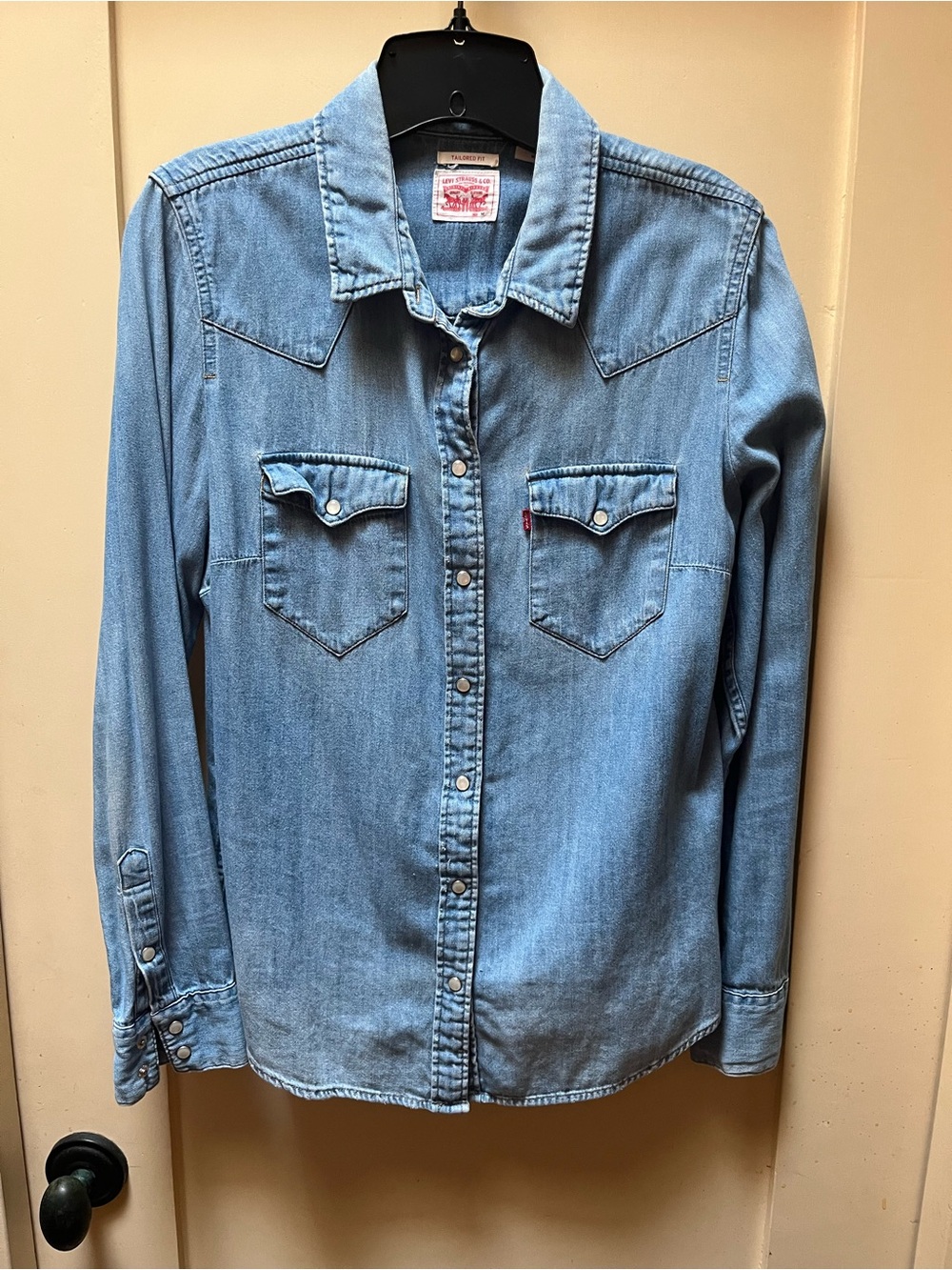 Levi's Light Blue Denim Western Button-Front Shirt - Kids